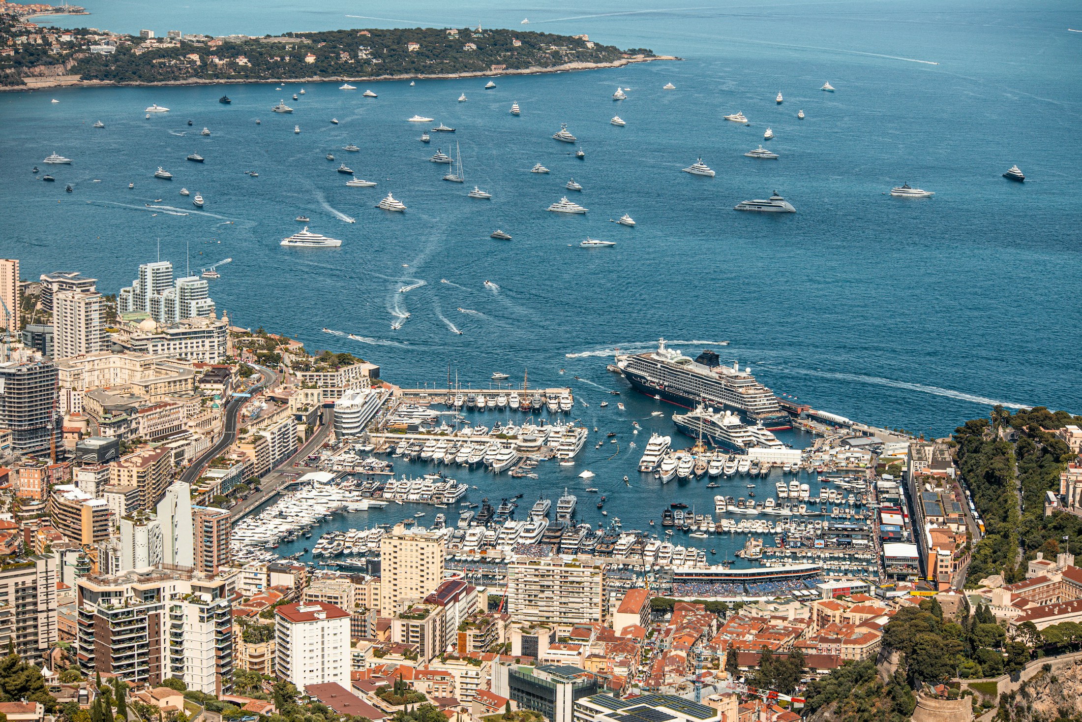 View of Monaco and the French Riviera